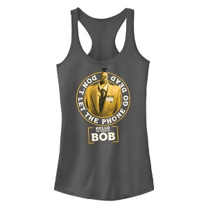 Junior's Beetlejuice Beetlejuice Bob Don't Let the Phone Go Dead Badge Racerback Tank Top - 1 of 4