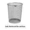 Mind Reader Mesh Trash Can, 16.65L (4.4 gal), Waste Paper Basket, Round, Office, Metal Mesh, 11.5"L x 11.5"W x 13.75"H, Set of 2 - 4 of 4