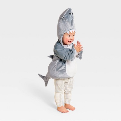 Infant and Toddler Shark Halloween Costume Pullover - Hyde and EEK! Boutique™ Gray/White