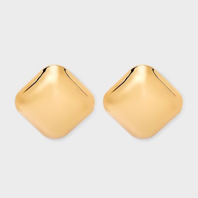 Square Domed Earrings - A New Day™ Gold