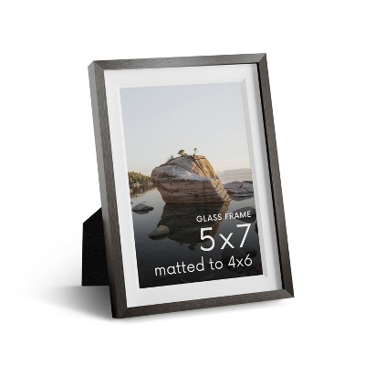 Haus and Hues Brushed Metal Frame with Real Glass, Gray/Bronze
