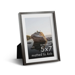 Haus and Hues Brushed Metal Frame with Real Glass, Gray/Bronze - 1 of 3