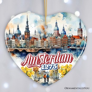 Artistic Amsterdam Landmarks and Heritage Christmas Ornament, Cultural Netherlands Gift and Keepsake| OrnamentallyYou - 1 of 4