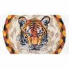 Earth Rugs Bengal Tiger Jute Coaster – 5"x5" Round Natural Braided Wildlife Coaster with Jungle Cat Print - 3 of 3