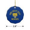 Fort Valley State University Wildcats Logo Porcelain Scalloped Holiday Christmas Tree Ornament - 3 of 4