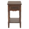 Olivia & May Wood Square Beveled Edge End Table Chestnut: Traditional Style, Rectangular Shape, Storage Drawer - image 2 of 4