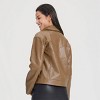 Women's Zip-Front Faux Leather Jacket - Universal Thread™ - 2 of 4