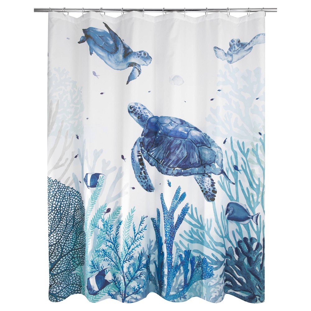 Photos - Shower Curtain Deep Sea  Blue - Allure Home Creations