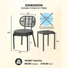 3 Pieces Patio Set Outdoor Wicker Bistro Set All-Weather Rattan Deck Conversation Set of 3 with Table & Cushions for Deck Patio Balcony Backyard - 3 of 4