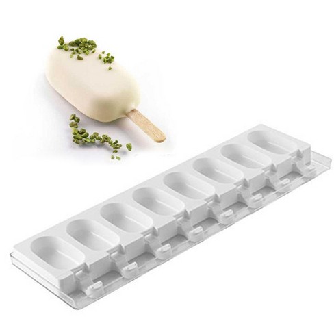 Tovolo Traditional Popsicle Making Tray Ice Pop Molds, Set of 6, Green