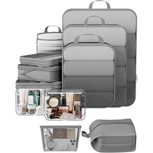 9/11 Set Compression Packing Cubes Travel Essentials,Compressible Expandable Large Luggage Suitcase Organizer - 1 of 4