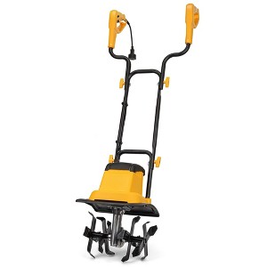 Itopfox 8.5AMP Corded Electric Garden Tiller Cultivator with 360RPM, 8-inch Depth Rototillers for Gardening, LT-201D Socket - 1 of 4