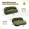 70'' Chenille Foldable Sofa Bed with 4 Pillows, Boneless Comfort and Multi-Functional Design - 2 of 4