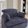 Convertible Compressed Sofa Chair with Ottoman, Modern Corduroy Fabric Armchair for Small Spaces, Living Room, Dorm, or Apartment - 4 of 4