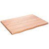 vidaXL Table Top Light Brown 31.5"x23.6"x(0.8"-1.6") Treated Solid Wood Oak - 2 of 4