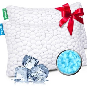Aghana Digitals Cooling Shredded Memory Foam Pillows Set of 2, Adjustable Cover - 1 of 4
