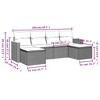 vidaXL 6 Piece Patio Sofa Set with Cushions - Black and Cream Without Table - 3 of 4