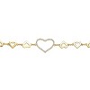 Guili 14K Gold Plated Silver Bracelet for Kids/Teens with CZ Heart Charm – Elegant and Sparkly for a Timeless Look - 2 of 3