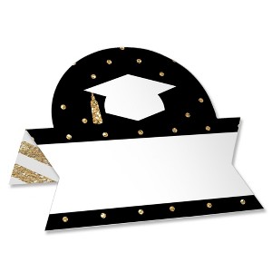 Big Dot of Happiness Tassel Worth The Hassle - Gold - Graduation Party Tent Buffet Card - Table Setting Name Place Cards - Set of 24 - 1 of 4