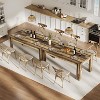 63" Dining Table for 4-6, Wood Dining Room Table, Farmhouse Dinette for 4, Rectangular Kitchen Table for Kitchen & Dining, Small Space - 3 of 4
