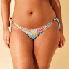 Women's Low-Rise Cheeky Side-Tie Bikini Bottom - Wild Fable™ Pink Sun/Palm Print - image 4 of 4