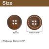 Unique Bargains Wooden DIY Craft Clothing 4 Holes Sewing Buttons 100 Pcs - 2 of 4