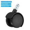 Unique Bargains Nylon Furniture Replacement 360 Degree Circlip Swivel Stem Casters with Brake - 4 of 4