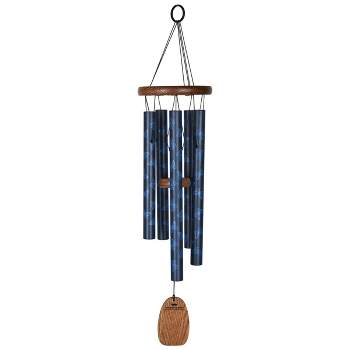 Woodstock Wind Chimes Signature Collection, Woodstock Garden Chime, 24'' Butterfly Blue Wind Chime GCB