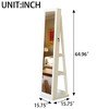 Hrinhom 65"H Full Length Mirror 360° Swivel Jewelry Cabinet With Led Light - 4 of 4