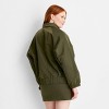 Women's Oversized Bomber Jacket - Future Collective Dark Olive Green - 2 of 3