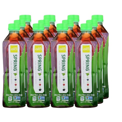 Alo Spring Aloe Vera Mixed Berry Juice Drink Case Of 12 16.9