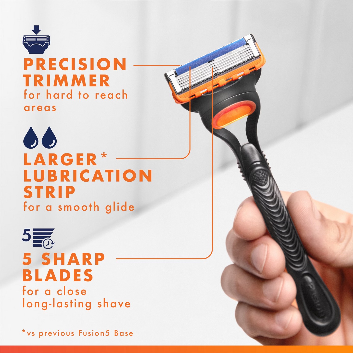 Сменные кассеты для мужской бритвы Gillette Fusion5, 4 шт. — фото 3