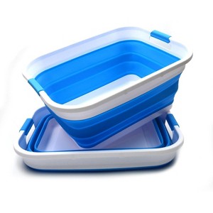 SAMMART Collapsible Plastic Laundry Basket/ Washtub - 1 of 4