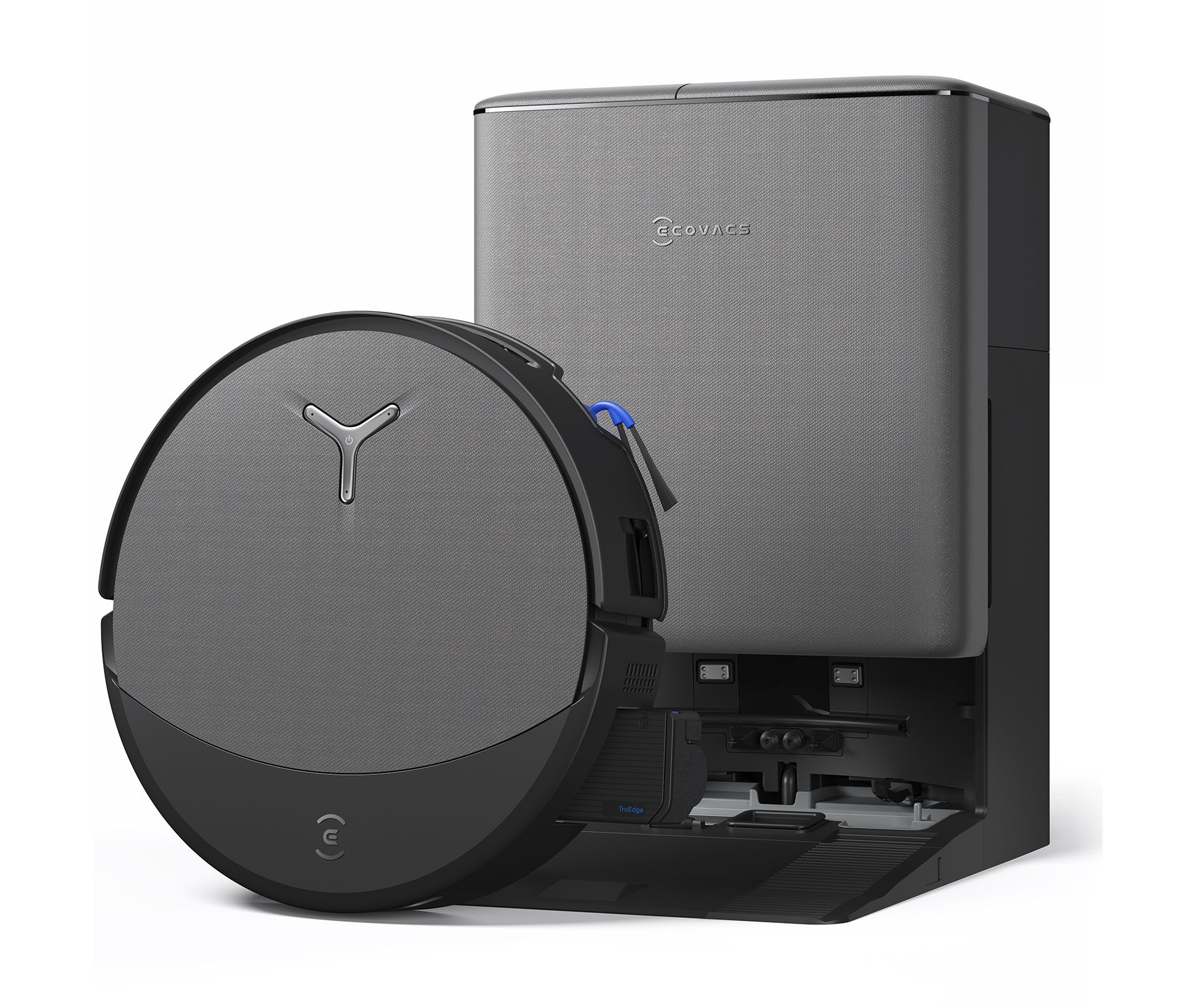 ECOVACS DEEBOT T90 Omni Robot Vacuum and Mop, 30,000Pa Suction, Instant Self-Cleaning OZMO Roller Mop, TruEdge Deep Edge Cleaning