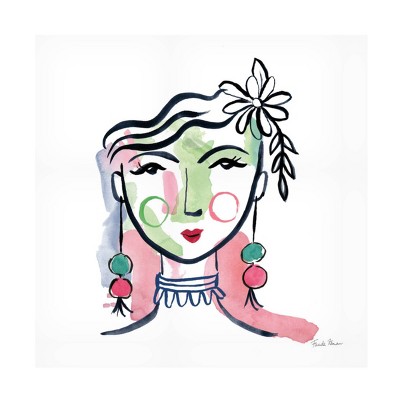 35" x 35" Farida Zaman 'Pretty Faces' Unframed Wall Canvas - Trademark Fine Art