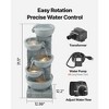 VEVOR Outdoor Water Fountain, 31.5 in Height Fountain and Waterfall, 5-Tier Floor Standing Bowl-Shaped Cascading Fountains with Light and Pump, Gray - 4 of 4
