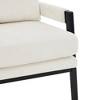Chenille Mid-Century Accent Armchair with Removable Back Cushion and Solid Acacia Frame - 4 of 4