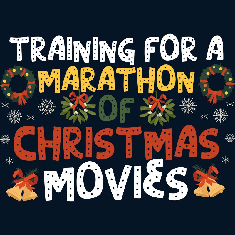 Men's Design By Humans Training For A Marathon Of Christmas Movies By Thingsandthings Tank Top, 2 of 4