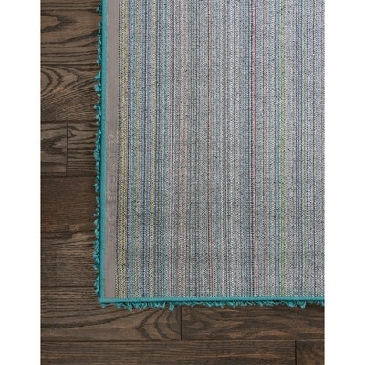 Blue Shag Reversible Runner Rug for Kids