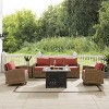 Crosley 5pc Bradenton Swivel Steel Outdoor Patio Fire Pit Furniture Set with Sunbrella - 3 of 4