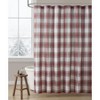 Kate Aurora Tis The Season Christmas Plaid 100% Cotton Shower Curtain - Standard Size - 3 of 4
