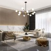 KAISITE 8-Light Dimmable Black and Gold Modern Sputnik Chandelier - 4 of 4