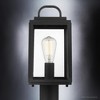 Urban Ambiance Luxury Modern Outdoor Post/Pier Light,  15.625"H x 7"W,  Midnight Black Finish, UHP1240 - 4 of 4