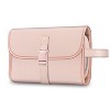Portable Toiletry Cosmetic Travel Bag,Large Water Resistant Hanging Makeup Organizer Storage Pouch Case(Pink) - 2 of 4