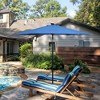 Costway 9ft Market Patio Umbrella w/Solar Lights & 40 LBS Steel Umbrella Stand - 2 of 4