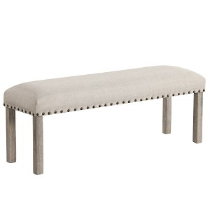 Rustic Upholstered Dining Bench, Dining Table Bench for Bedroom Dining Room Living Room Entryway - Morden Fort - 1 of 4