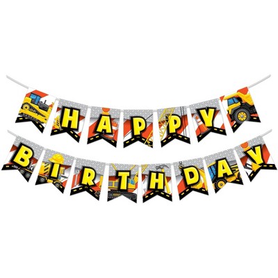 Treasures Gifted Construction Banner - Construction Party Supplies