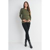Hello Miz Women's Ribbed Long Sleeve Double Layer Maternity Top - 4 of 4