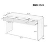 Bella Depot 55.1''W Rustic Console Table with Fluted Drawers for Living Room, Hallway - 4 of 4