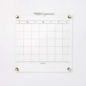 16"x16" This Month Acrylic Dry Erase Calendar Clear - Threshold™